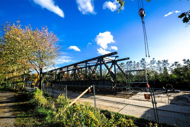 Die abgetragene Zechenbahnbrücke in Recklinghausen-Stuckenbusch