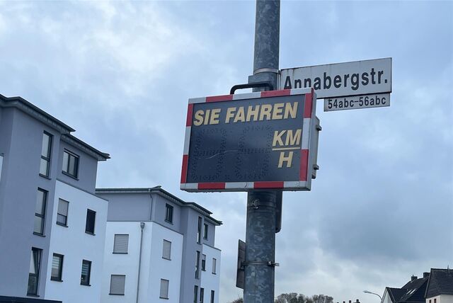 Das Gerät an der Annabergstraße in Haltern bleibt so lange, bis der Akku leer ist.
