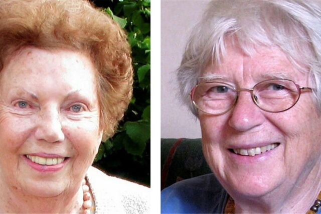 Meta Rentzsch und Maria Dammann – die Gesichter zweier älterer Frauen, offen, lächelnd, positiv.