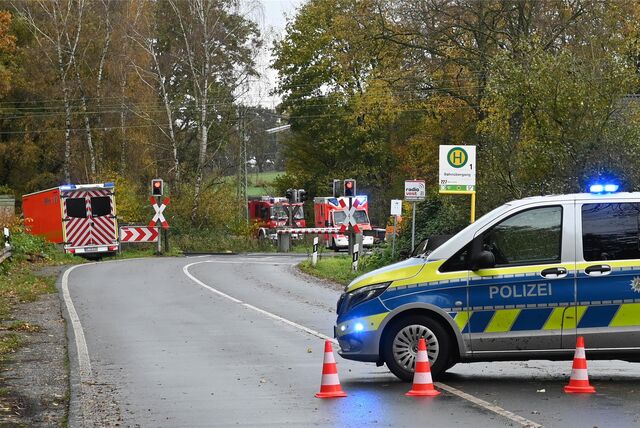 gesperrter Bahnübergang Marler Straße