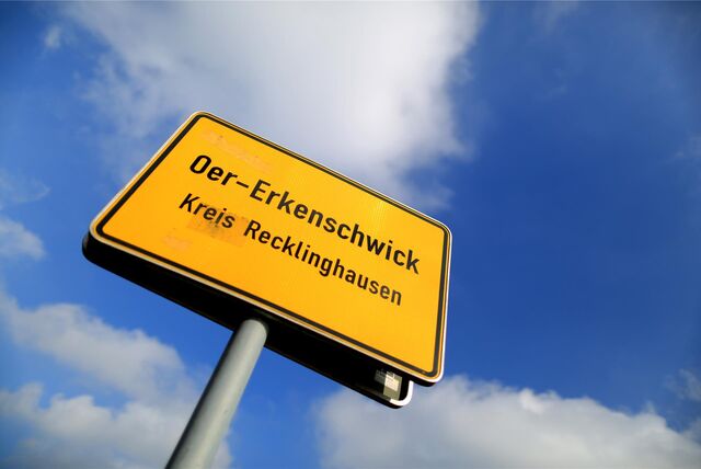 Das Ortseingangsschild von Oer-Erkenschwick.
