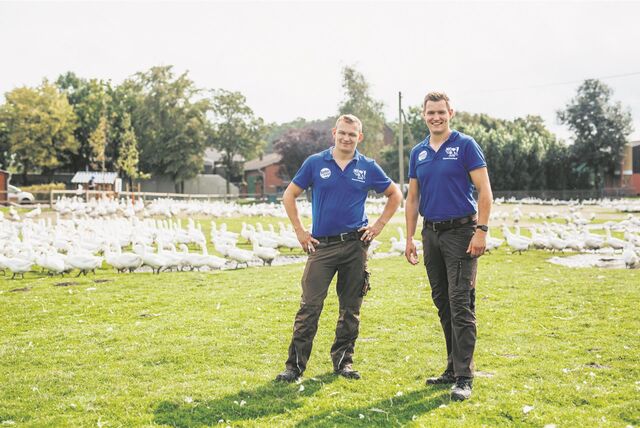 Christoph und Heiner Billmann auf der Gänseweide.