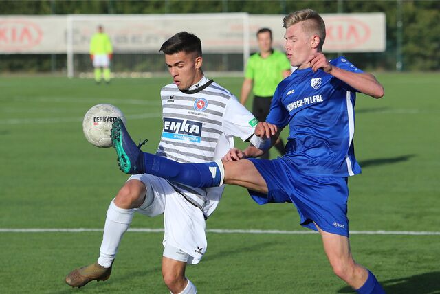 Die damaligen Landesliga-Fußballer des FC Frohlinde zogen am Tag der Deutschen Einheit 2018 in der zweiten Kreispokal-Runde gegen den Oberligisten Westfalia Herne mit 0:1 durch ein frühes Tor den Kürzeren.