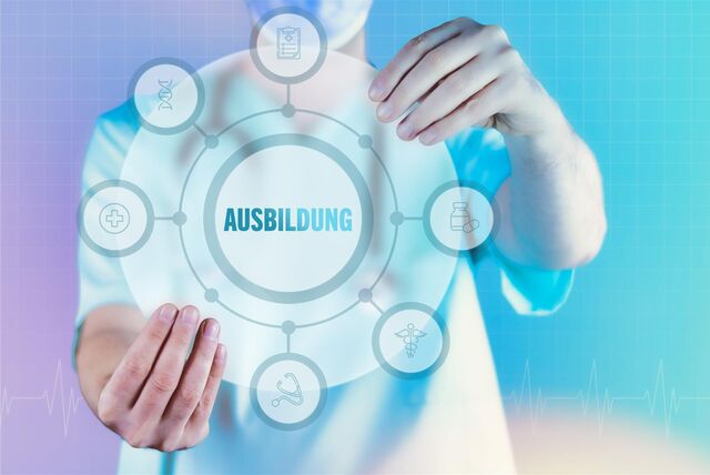 Grafik zur Ausbildung in medizinischen Berufen.