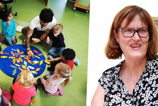 Die Caritas-Kita Meisenweg (Foto links) kann wegen der derzeitigen Haushaltssperre laut Vorständin Veronika Borghorst (Foto rechts) keinen Bufdi zum 1. Januar 2024 einstellen. (Fotomontage)