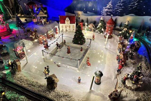 Weihnachtliche Miniaturwelt von Familie Hartmann aus Haltern am See.
