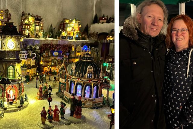 Tanja und Guido Hartmann haben in ihrem ehemaligen Hühnerstall wieder eine fantastische Weihnachts-Miniaturwelt entstehen lassen.