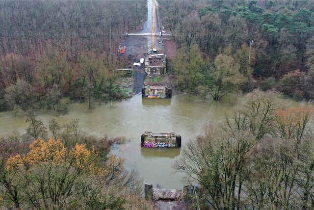 Die alte Lippebrücke in Dorsten-Hervest soll zunächst durch eine Behelfsbrücke ersetzt werden.