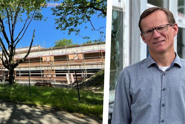 Die Fertigstellung des Neubaus an der Fridtjof-Nansen-Realschule (Foto links) in Castrop-Rauxel verzögert sich erneut. Schulleiter Ulrich Gerdesmeyer (Foto rechts) ist deswegen „hochgradig sauer“. (Montage)