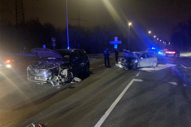 Unfallstelle in Gladbeck