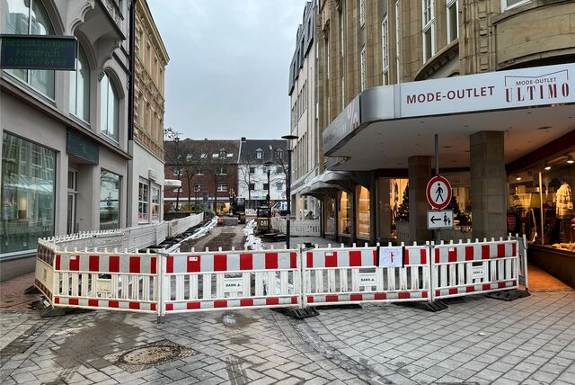 Die Baustelle Am Markt in Castrop-Rauxel.
