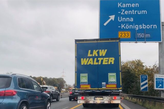 Der Verkehr in Fahrtrichtung Bremen wird während der nächtlichen Sperrung in Kamen-Zentrum abgeleitet.