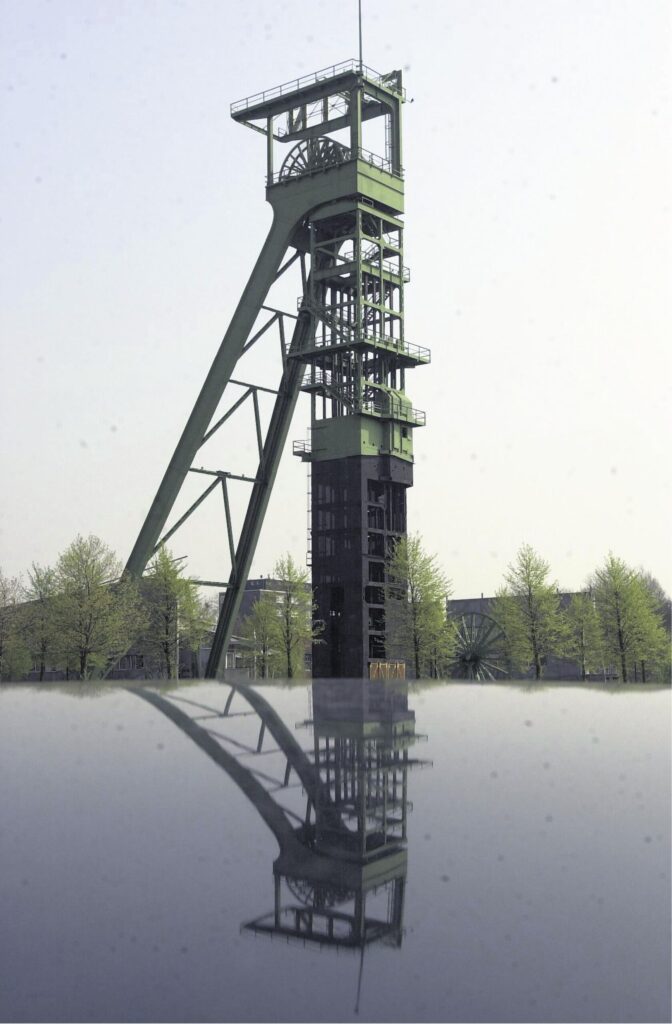 Zu sehen ist der Förderturm der Zeche Erin in Castrop-Rauxel.