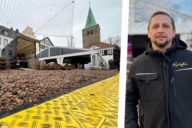 Hans Schuster von der Eventagentur „Nightaffairs“ zieht ein Fazit zum diesjährigen Winterzauber auf dem Dorstener Marktplatz.