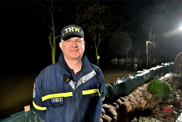 THW-Ortsbeauftragter Frank Herrmann Sandkühler und das THW Haltern waren wegen des Hochwassers im Dauereinsatz.