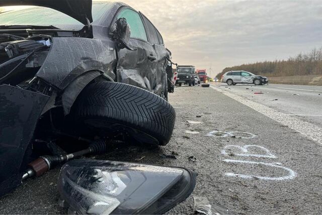 Massenkarambolage A 31 bei Borken