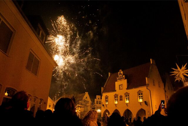 Feuerwerk über der Halterner Innenstadt