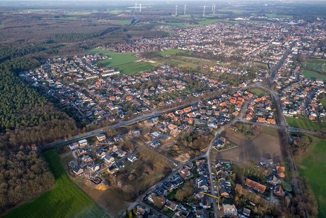 LUftbild von der westlichen Bebauung Halterns