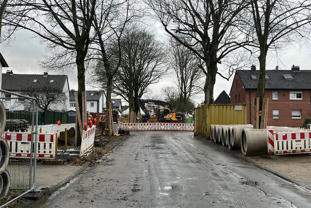 Baustelle an der Westerbachstraße