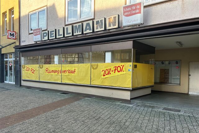 Ein Leerstand steht in der Dattelner Innenstadt.