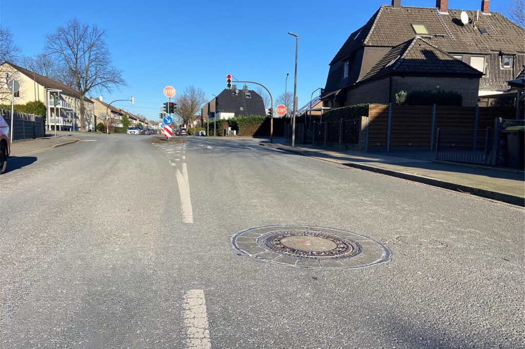 Zu sehen ist die Borghagener Straße in Castrop-Rauxel. Zu sehen ist die Borghagener Straße in Castrop-Rauxel.