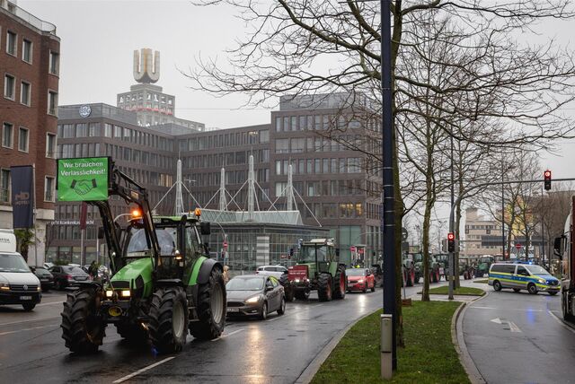 Landwirte demonstrieren in Dortmund.