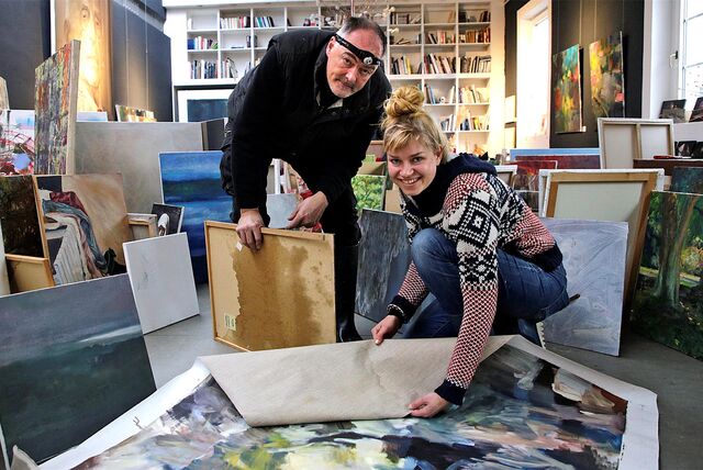 Frank Burkamp und Maike Prause von der Kunsthalle Burkamp