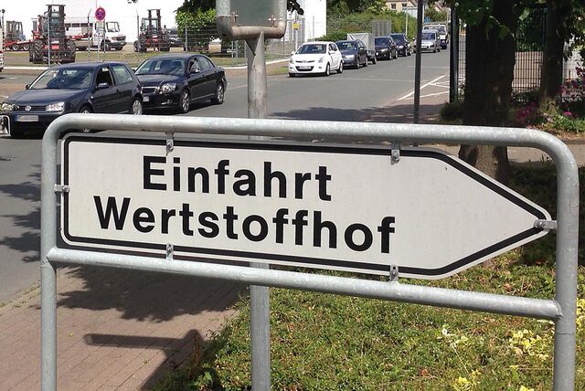 Schild Wertstoffhof