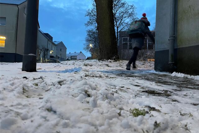 Schnee in Castrop-Rauxel am 18.1.2024.