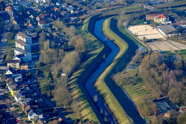 Luftbild vom Rapphofs Mühlenbach mit dem Gelände des Reitervereins Dorsten