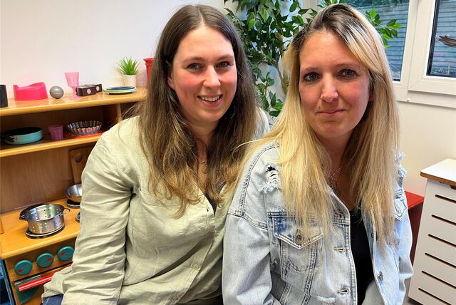 Die Gründerinnen Lisa und Maja Wienhöfer von der Großtagespflege „Bunter Hund“ in Herten