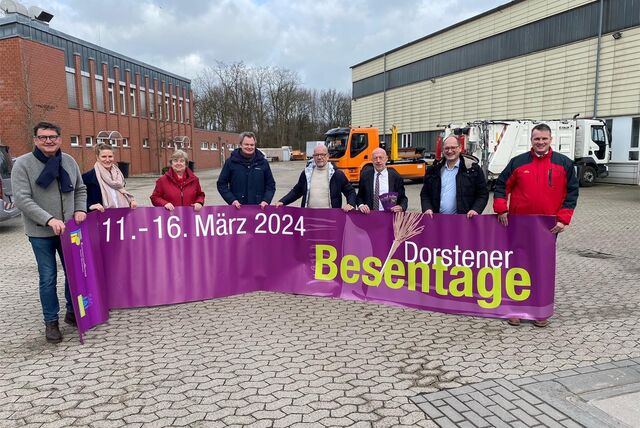 Organisatoren von Sag Ja! zu Dorsten und EBD sowie Sponsoren laden zu den Besentagen in Dorsten ein.