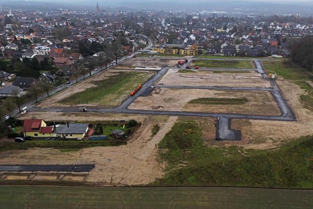 Blick auf das Neubaugebiet Nesberg