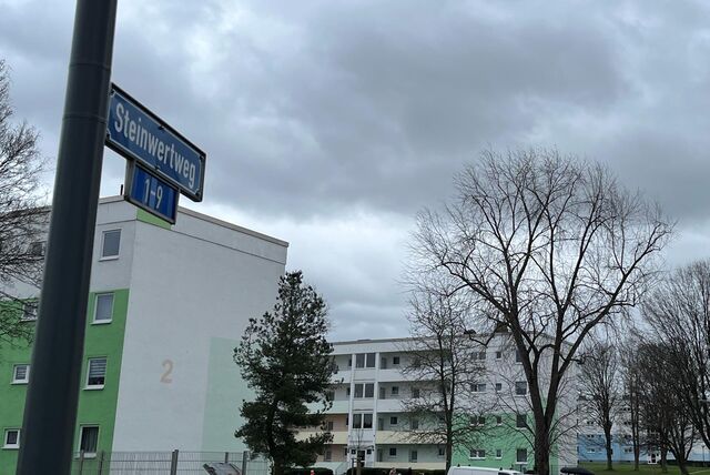 Die Straße Steinwertweg in Wickede.