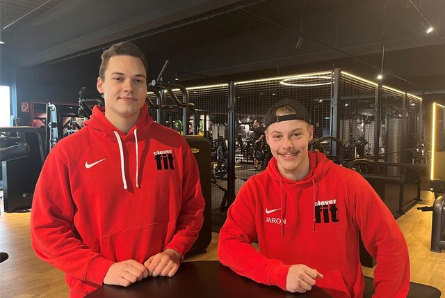 Matthias Wilczek und Jaron Danowski vom „clever fit“ in Haltern.