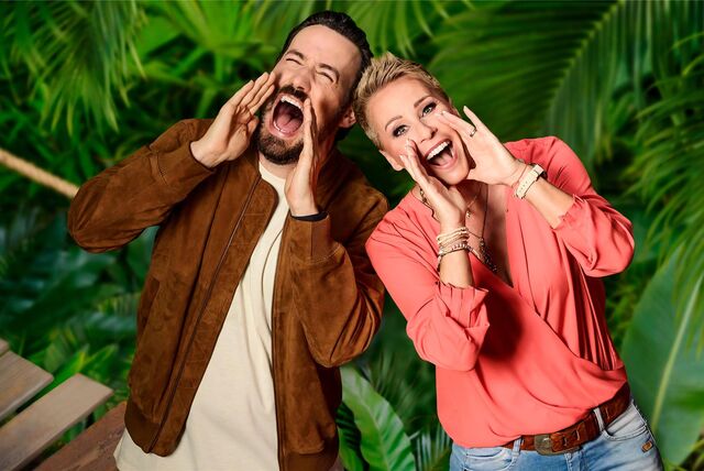 Moderatoren Jan Köppen und Sonja Zietlow vom RTL – Dschungelcamp