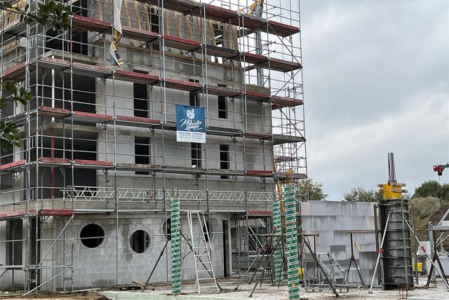 Die neue Kita in Hamm-Bossendorf in Haltern ist noch im Rohbau.
