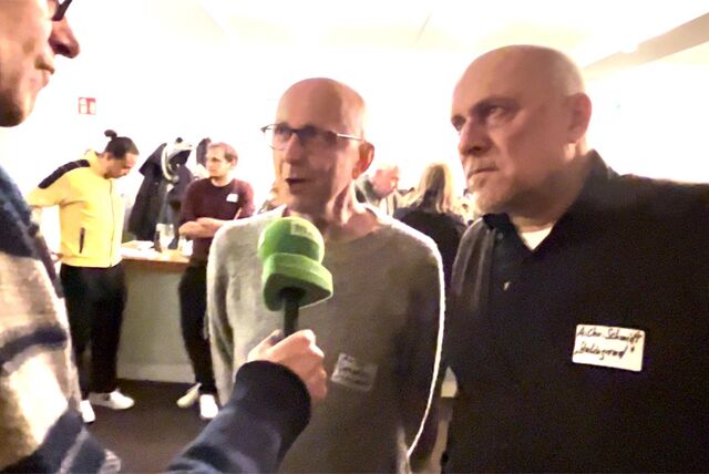 Andreas Christoph Schmidt (r.) und Artem Demenok sprachen mit uns über ihren Film „Stalingrad – Stimmen aus Ruinen“.