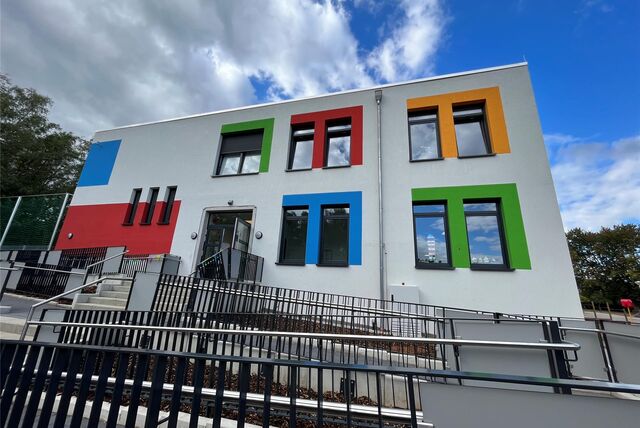 Die Silverbergschule erhält jetzt ein neues Fahrradhaus.