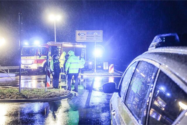 Die Auf- und Abfahrt zur B67 war gesperrt.