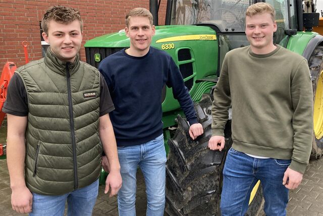 Tom Godde, Paul Franzen und Max Schulte-Scherlebeck sehen ihre berufliche Zukunft trotz aller Probleme in der Landwirtschaft.