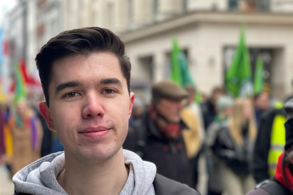 Malik Pätzold von Fridays For Future in Dortmund. Malik Pätzold von Fridays For Future in Dortmund.