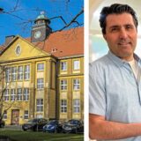 Eine Montage: links im Bild das Rathaus der Stadt Datteln, rechts der Stadtsprecher.