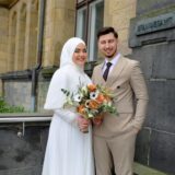 Das Brautpaar Rana Turgut und Burak Ölmez aus Recklinghausen.
