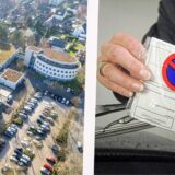 Eine Montage: links der Parkplatz des St.-Vincenz-Krankenhauses in Datteln, rechts ein Knöllchen.