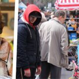 Die Fotomontage zeigt Ute Brinckmann, Veranstalterin des Trödelmarktes an der Langen Straße (Foto links), und ein Foto vom Trödelmarkt  in Castrop-Rauxel-Habinghorst (rechts).