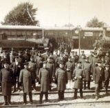 Historisches Foto – Bahnmitarbeiter in Uniform in Haltern 1897