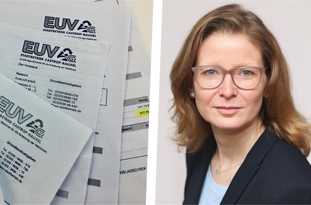 Zu sehen sind Gebührenbescheide des EUV Stadtbetriebs aus Castrop-Rauxel.