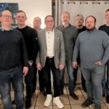 Der kommissarische Vorstand der Gilde Natrop-Pelkum (von links): Simon Aulke, Stefan Schlienkamp, Christoph Brunswick, Andreas Rüttershoff, Stefan Schumacher, Sebastian Lepschy, Martin Aulke und Christian Faber.