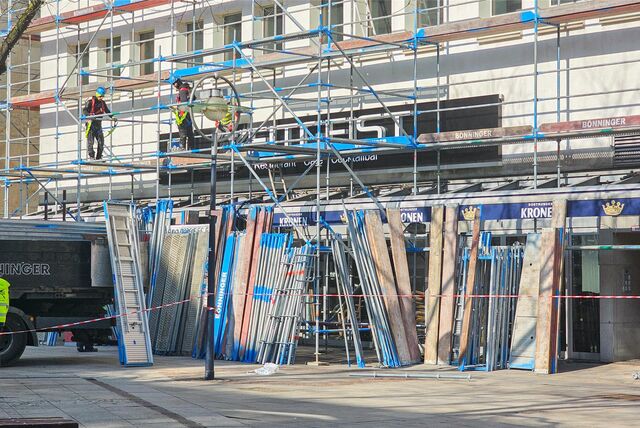 Das „Zeitgeist“ am Alten Markt in Dortmund ist geschlossen, mittlerweile steht um das Gebäude ein großes Baugerüst.